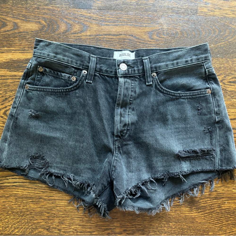 Agolde Parker cutoff shorts- color Vortex